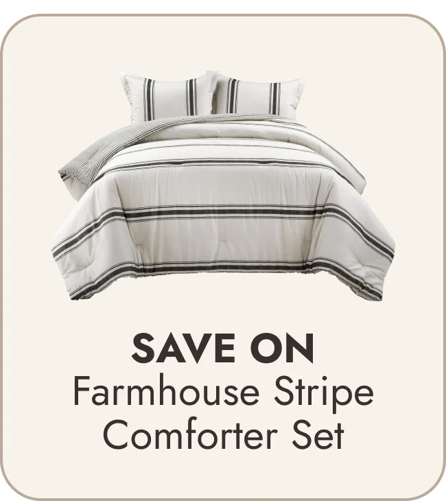Farmhouse Stripe 3-piece Comforter Set