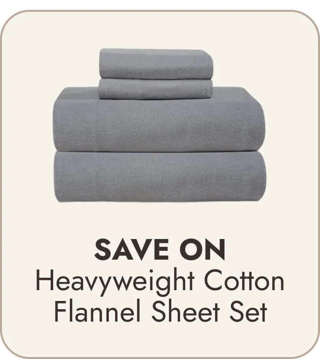 Heavyweight Cotton Flannel Bed Sheet Set