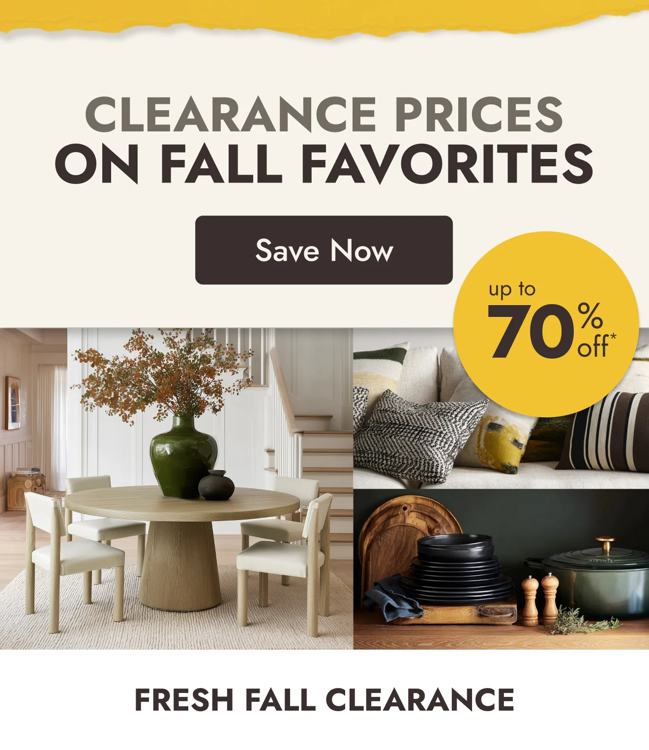 4-Day Fall Clearance starts now!
