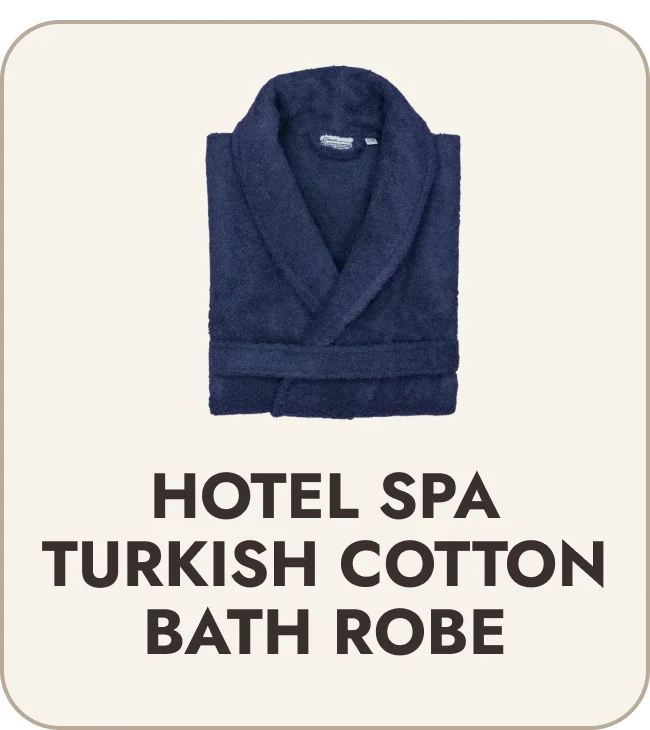 Authentic Hotel Spa Unisex Turkish Cotton Terry Cloth Bath Robe