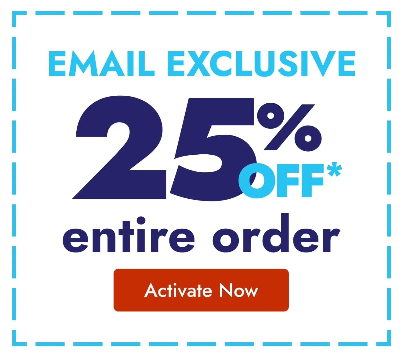 25% order