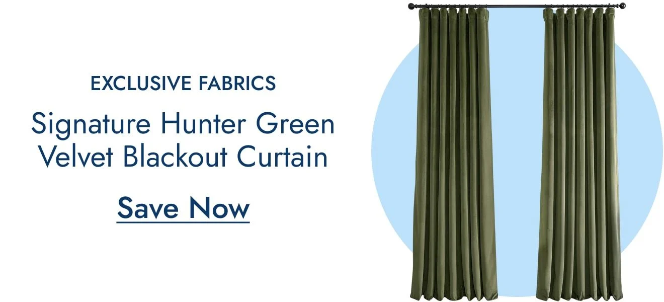 Exclusive Fabrics Signature Hunter Green Velvet Blackout Curtain