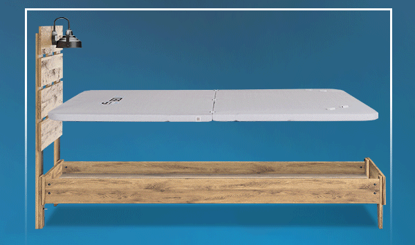 PowerLayer works with multiple styles of bedframes.