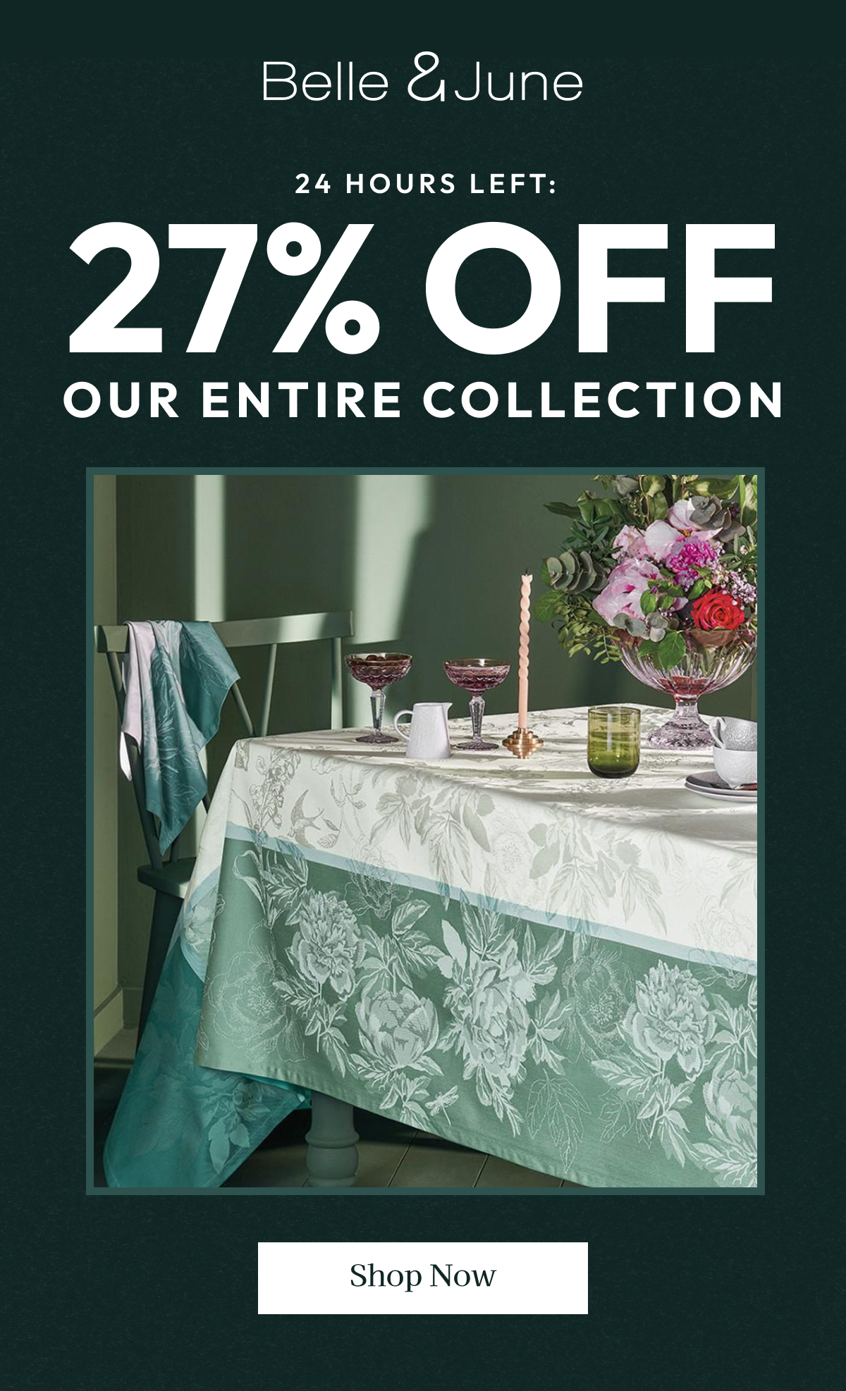 24 HOURS LEFT: 27% OFF OUR ENTIRE COLLECTION