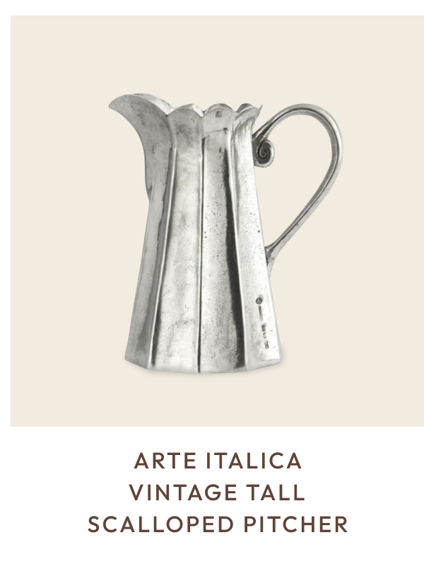 Vintage Tall Scalloped Pitcher