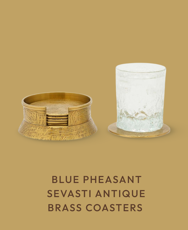 Sevasti Antique Brass Coasters