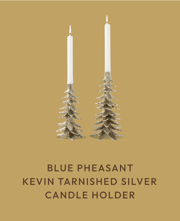 Kevin Tarnished Silver Candle Holder