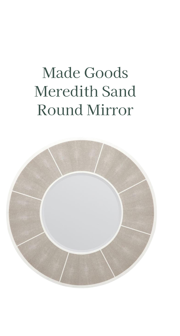Meredith Sand Round Mirror