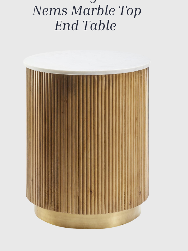 Nems Marble Top End Table