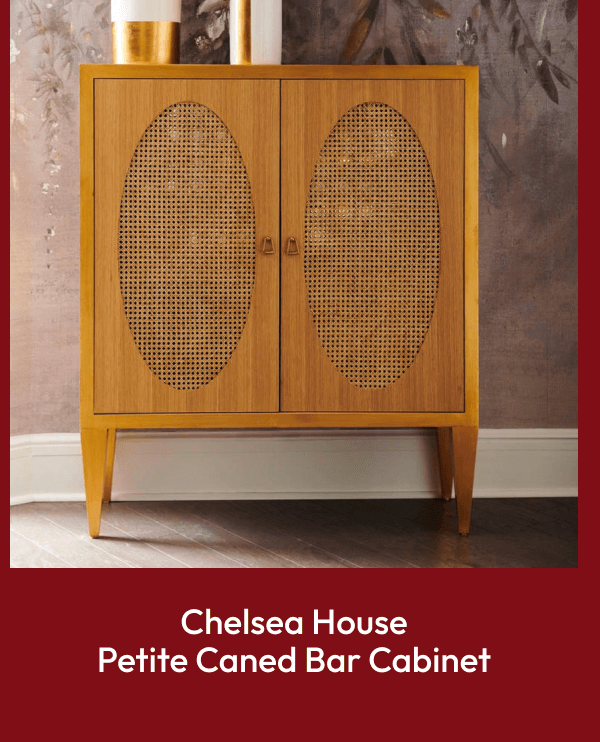 Petite Caned Bar Cabinet