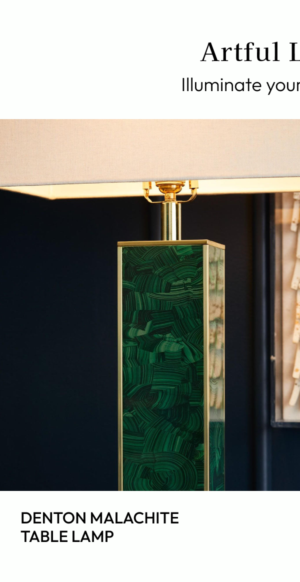 Denton Malachite Table Lamp