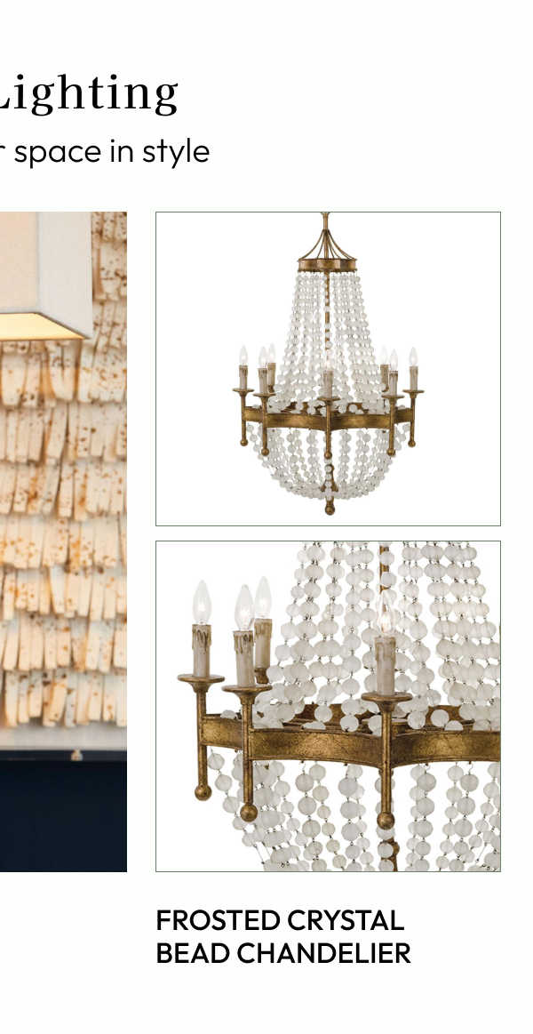 Frosted Crystal Bead Chandelier