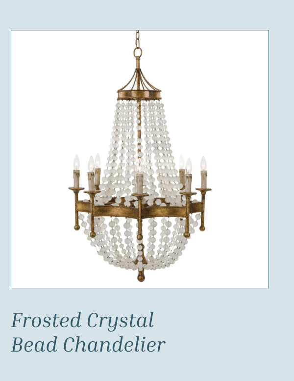 Frosted Crystal Bead Chandelier 