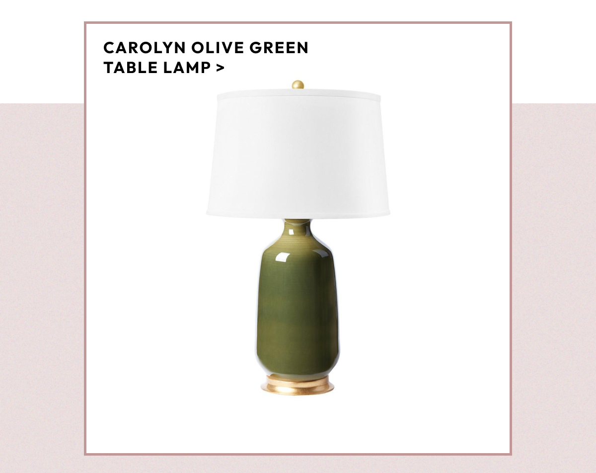 Carolyn Olive Green Table Lamp