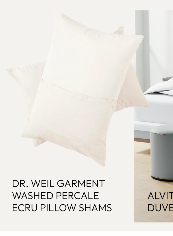 Dr. Weil Garment Washed Percale Ecru Pillow Shams
