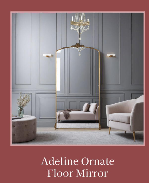 Adeline Ornate Floor Mirror