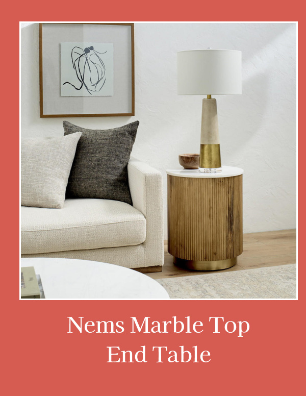 Nems Marble Top End Table