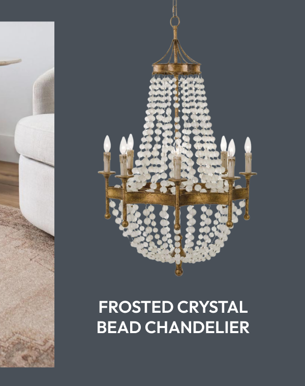 Frosted Crystal Bead Chandelier