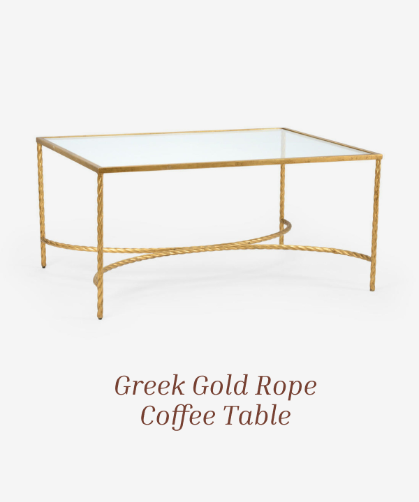 Greek Gold Rope Coffee Table