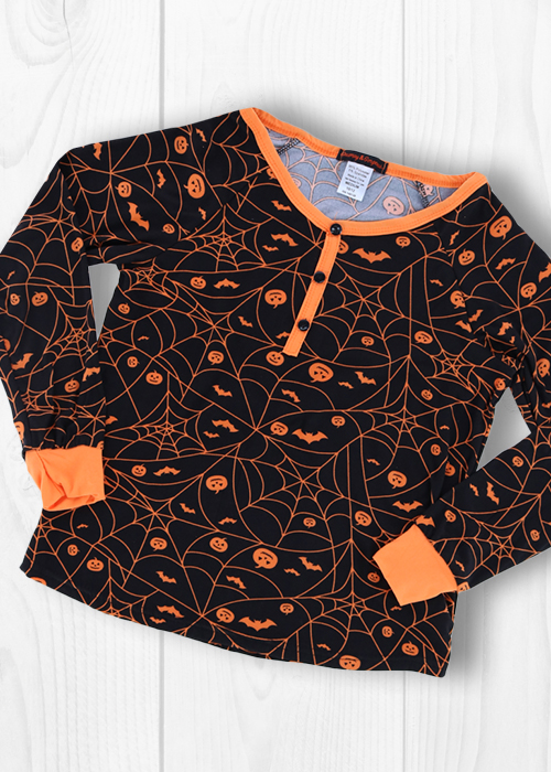 Grumpy & Gorgeous Girl's Spiderweb Pajama Shirt