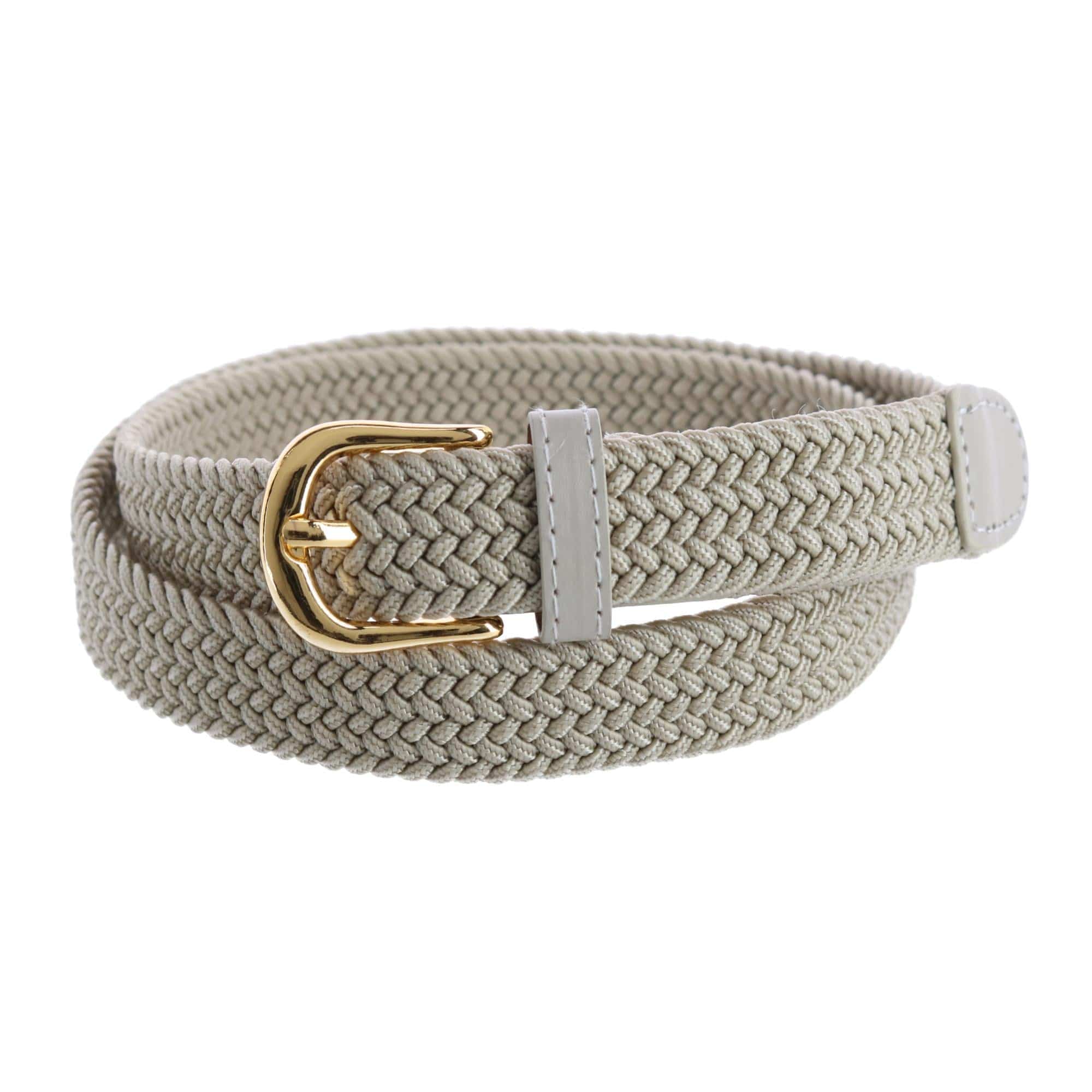 Image of CTM® Women's Elastic Braided Stretch Belt