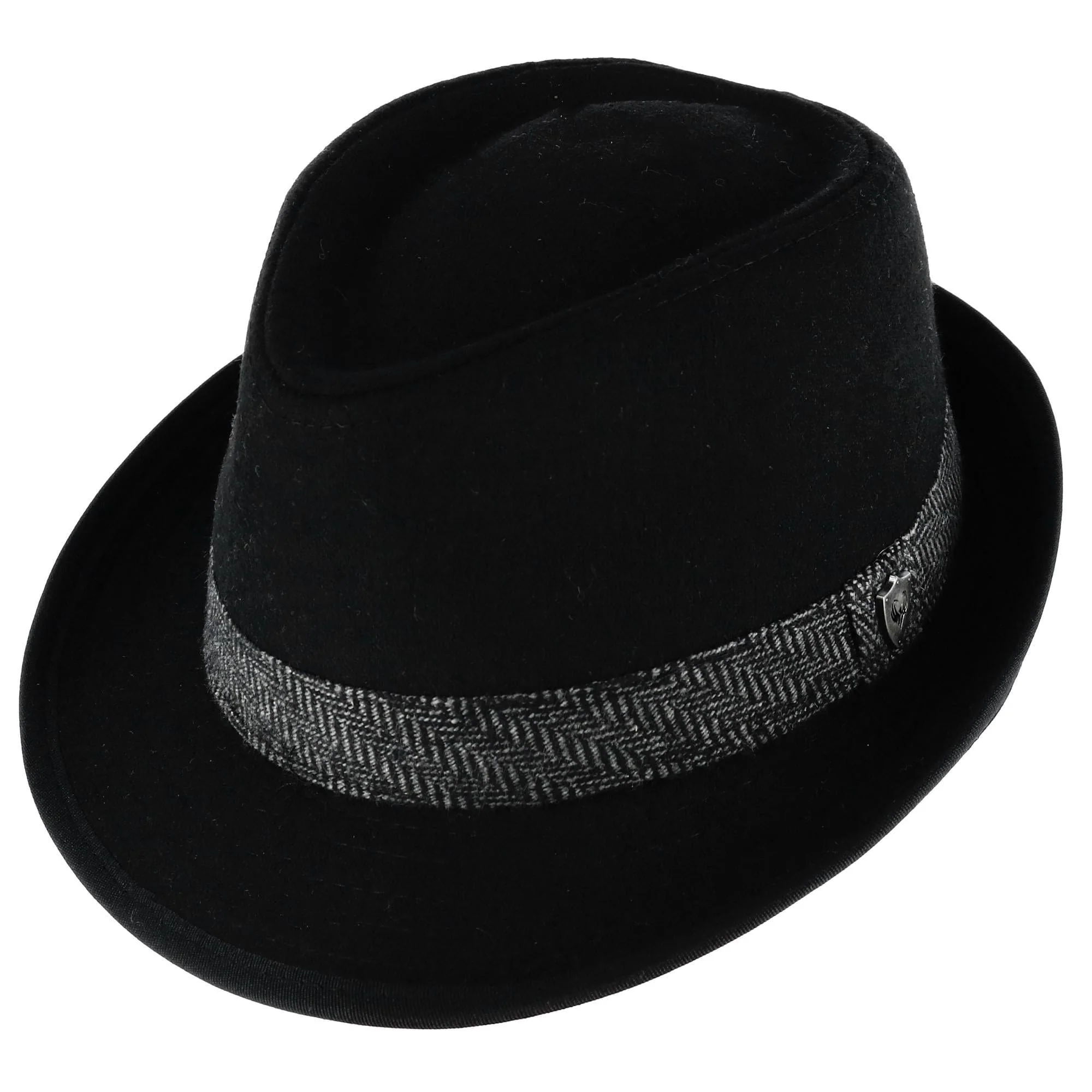 Image of Ascentix Men's Wool Blend All Season Fedora Hat with Herringbone Band