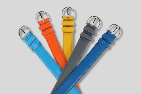 Four kids belts in five colors