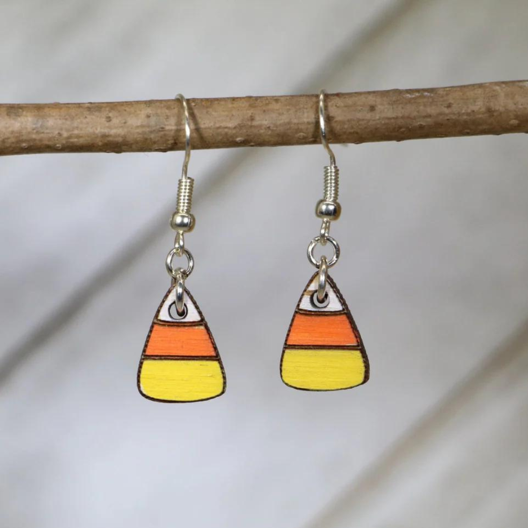 Candy corn earrings