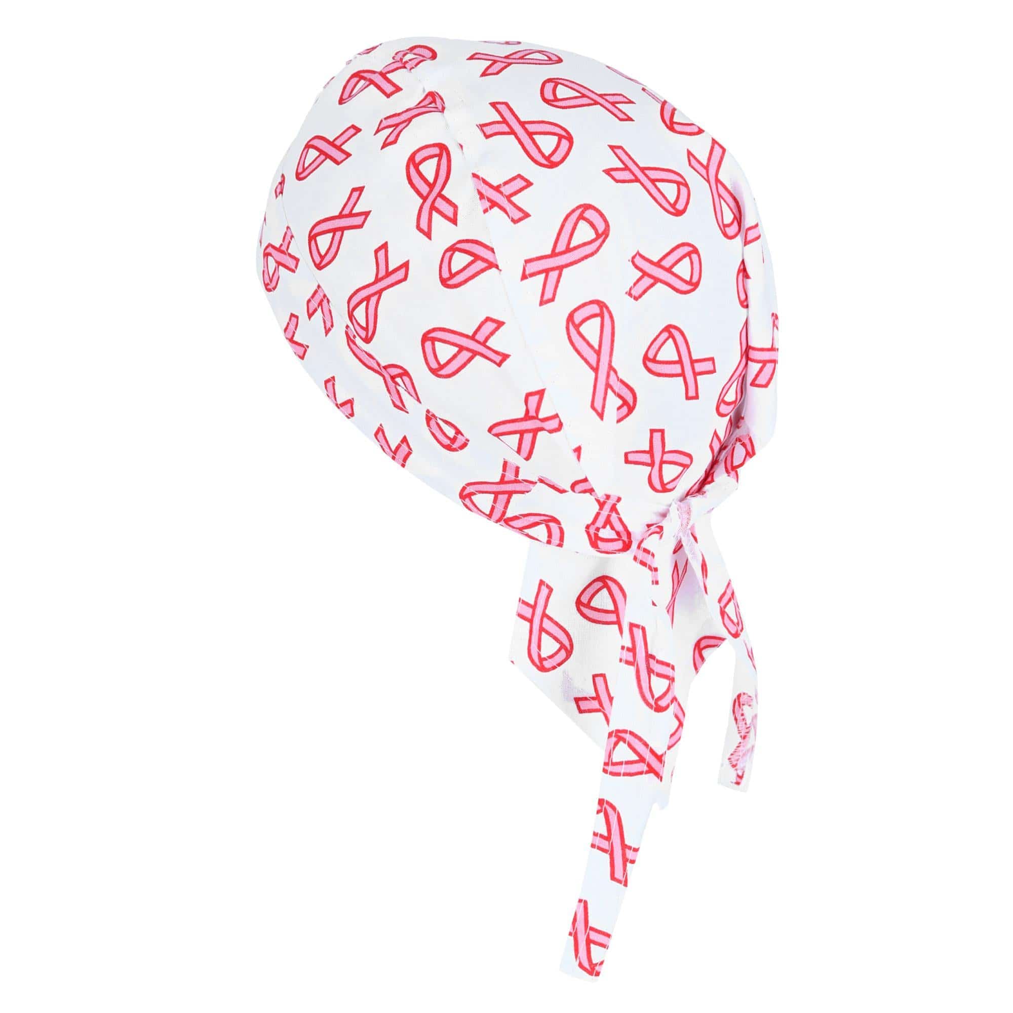 Image of Premium Cotton Pink Ribbon Do Rag