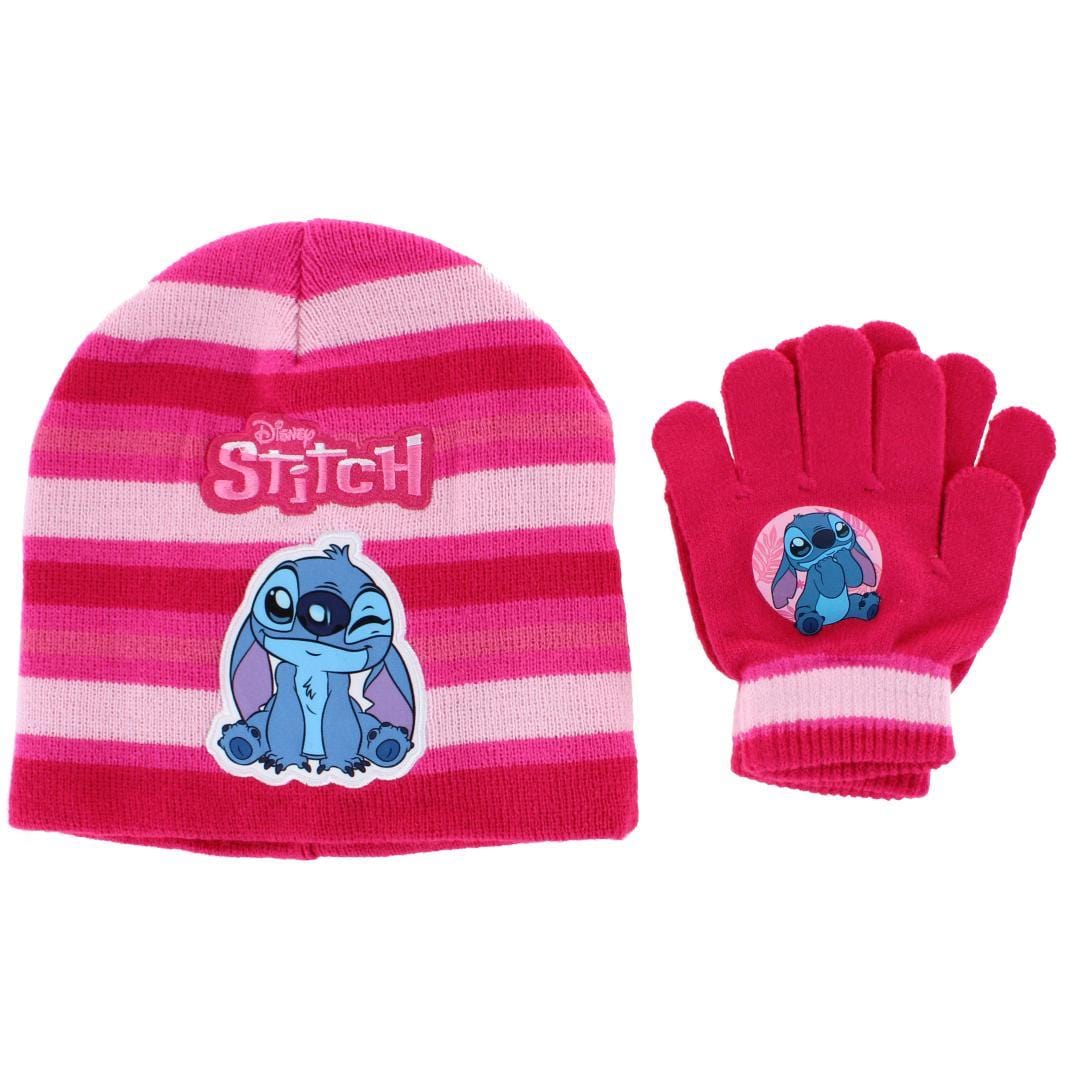 Image of Girl's Disney Stitch Beanie and Gloves