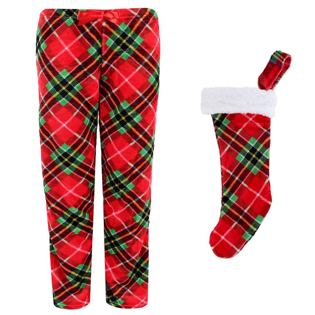 Image of Juniors Girls Plush Pant & Stocking Set