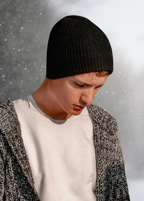 Man in snow