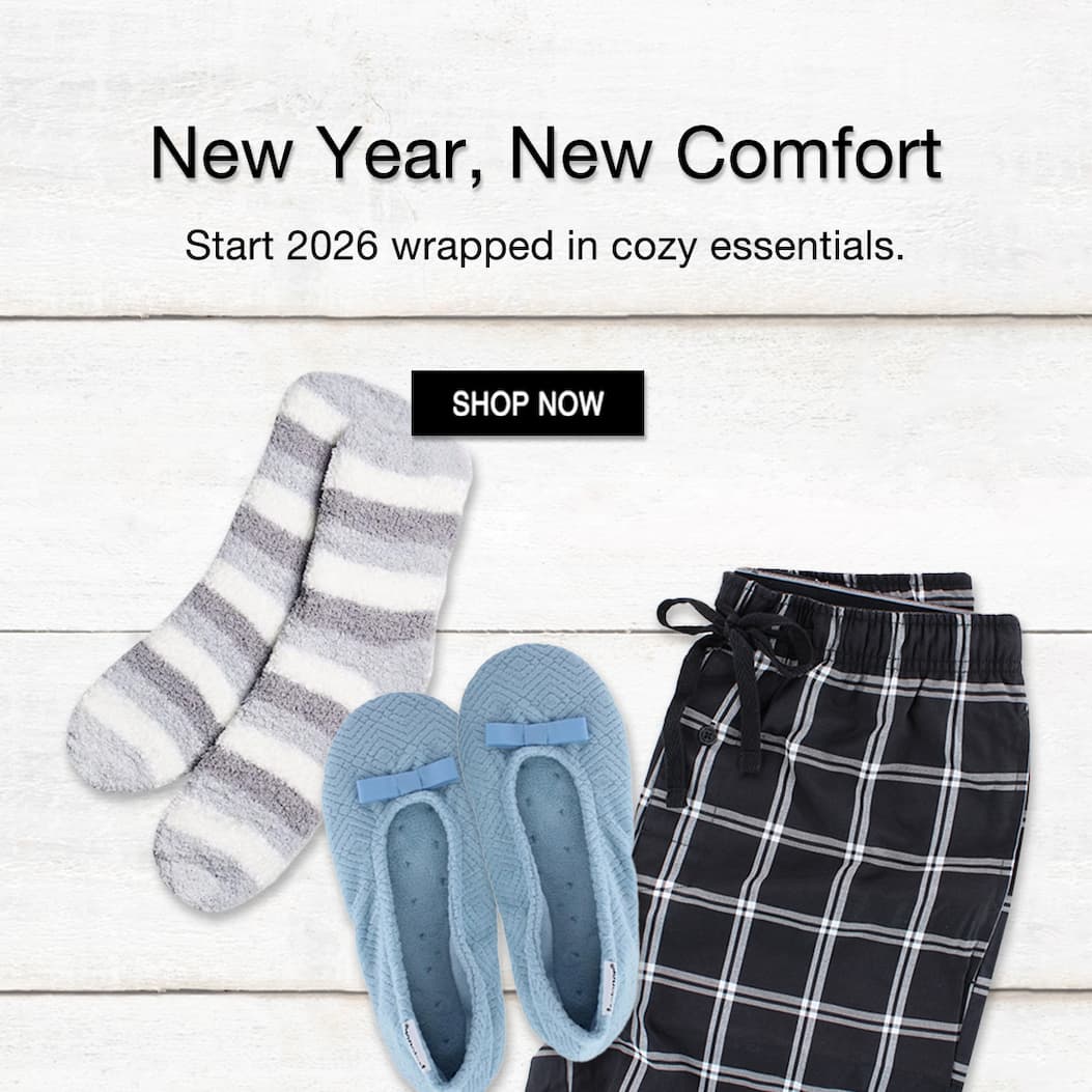 New Year, New Comfort. Start 2026 wrapped in cozy essentials.