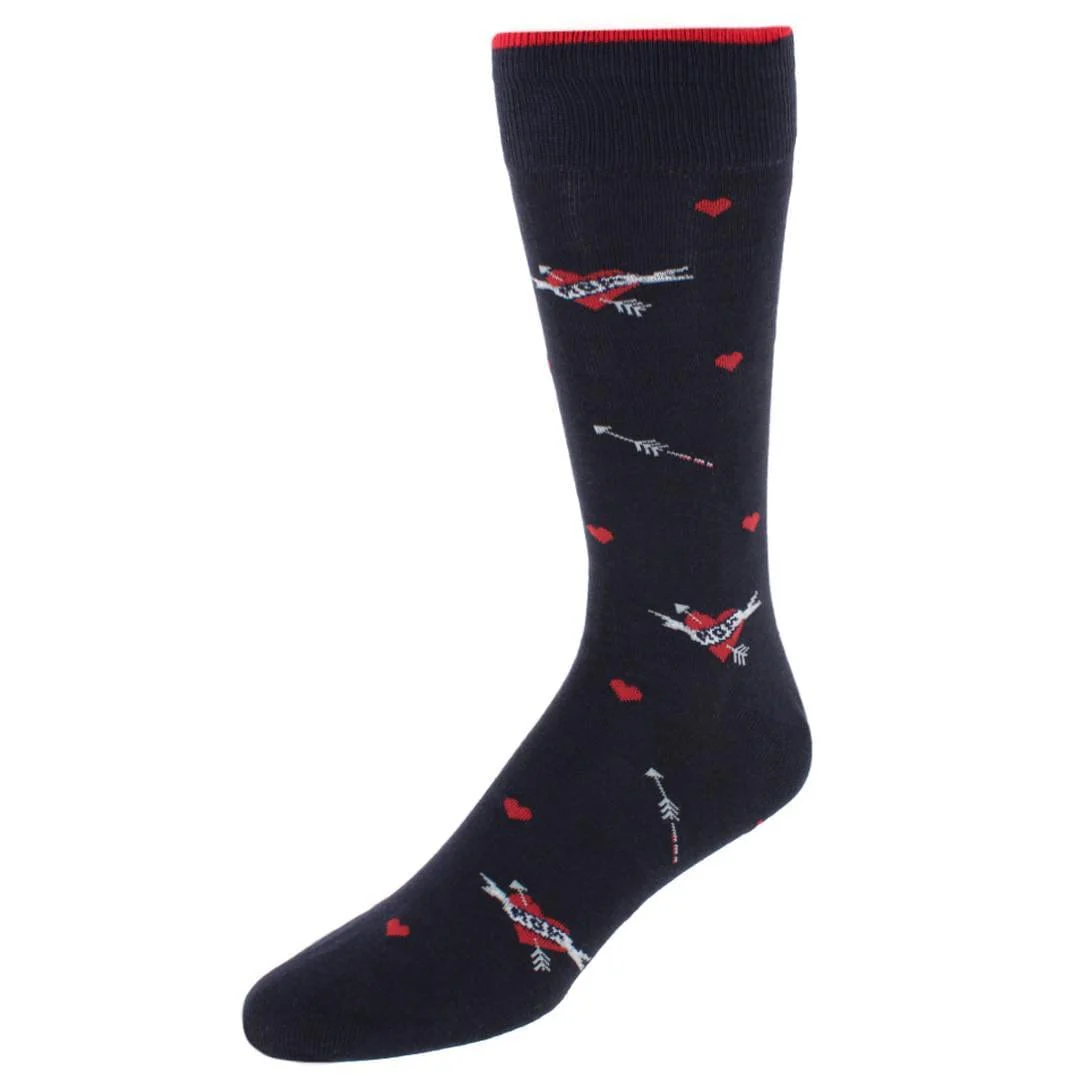 Image of Men's Heart Tattoo Crew Socks