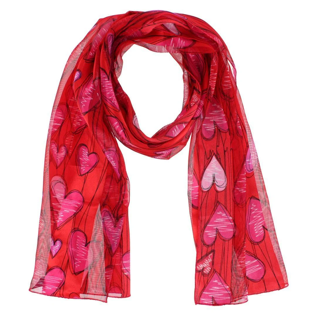 Image of Women's Valentine's Hearts Scarf