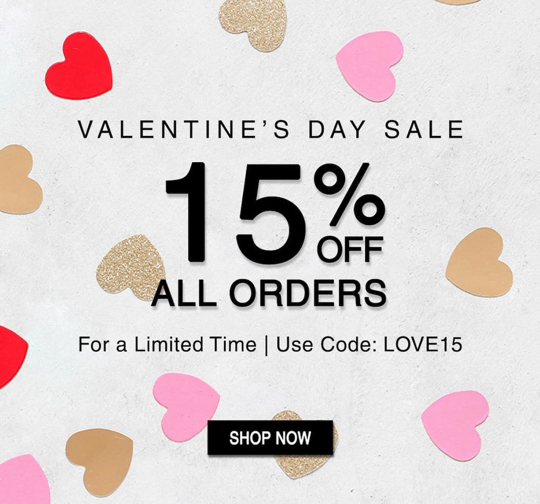 Valentine's Sale 15% OFF all products! Use code LOVE15. Shop now!