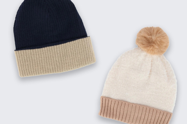 Two winter beanies