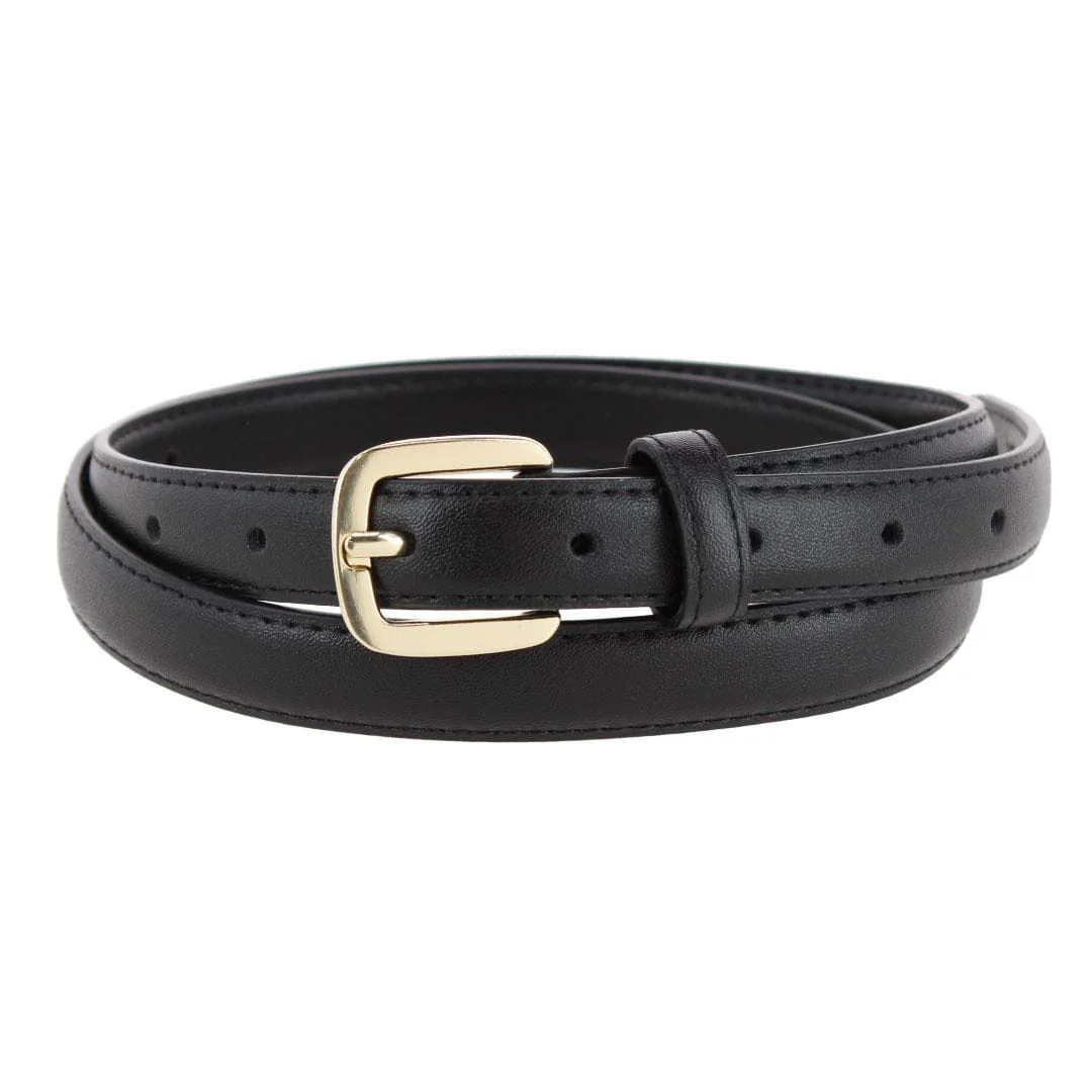 Image of Women's Skinny Leather Dress Belt