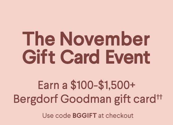The November Gift Card Event