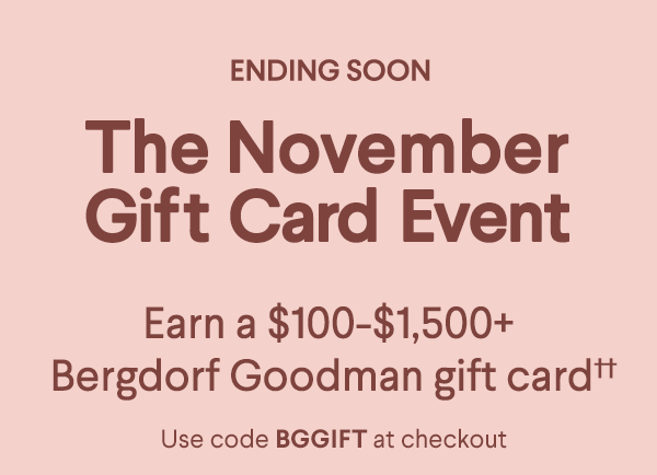 ENDING SOON - The November Gift Card Event