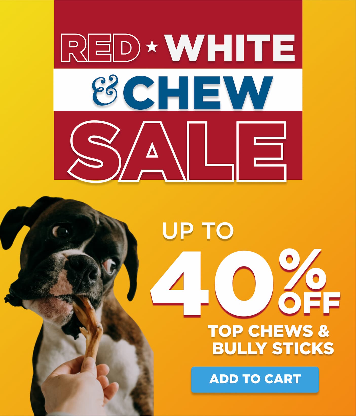 up to 40% off select chews - shop now
