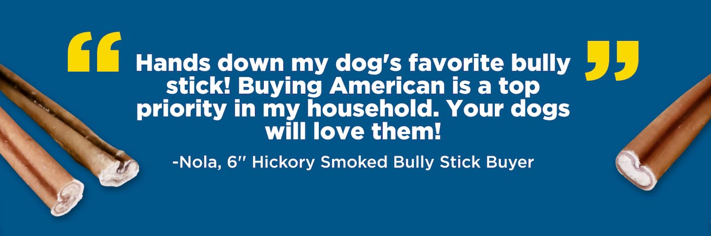 6" hickory smoked bully stick