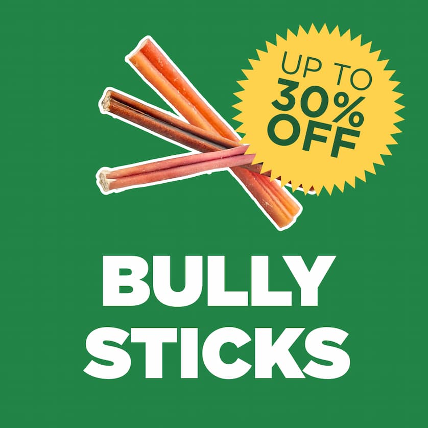 up to 50% off bully sticks - shop now