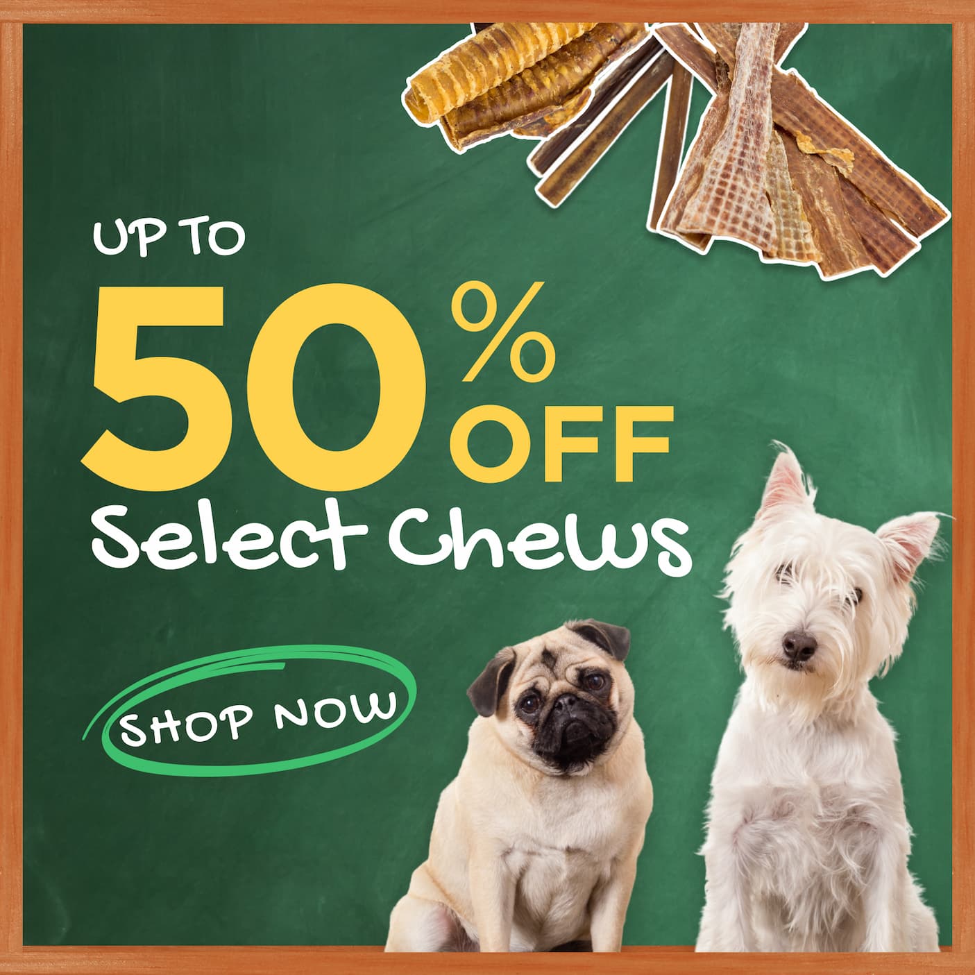 bark to school sale up to 50% off select chews shop now
