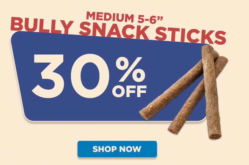 30% off bully snack sticks