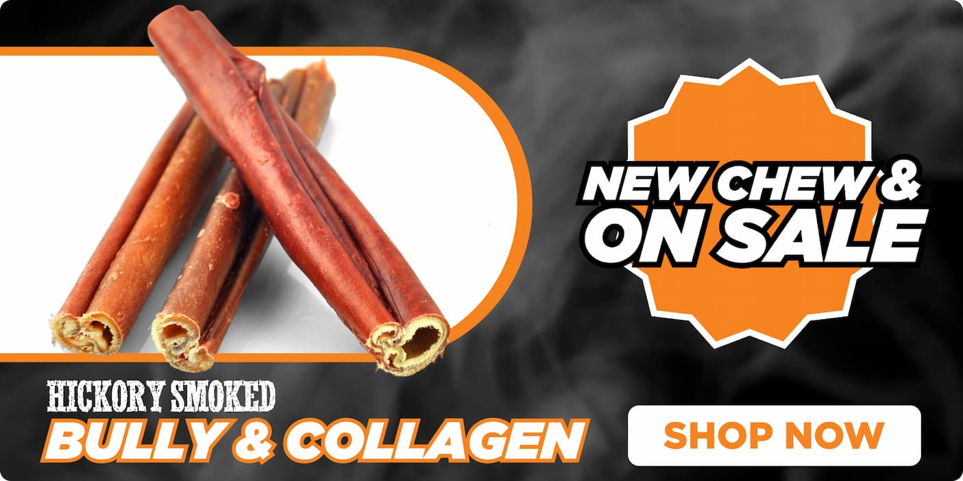 new and on sale hickory smoked bully & collagen