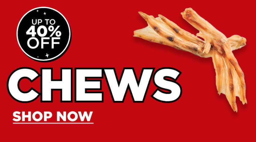 up to 40% off chews shop now