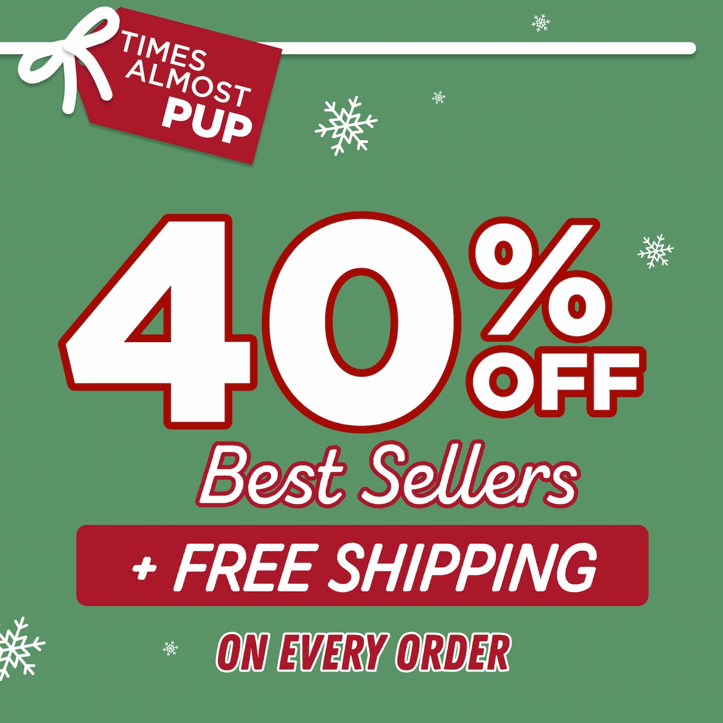40% off best sellers + free shipping shop now