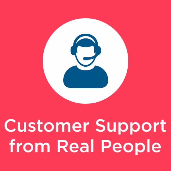 customer support from real people