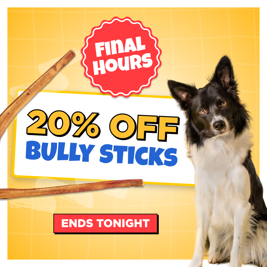 20% off bully sticks 
